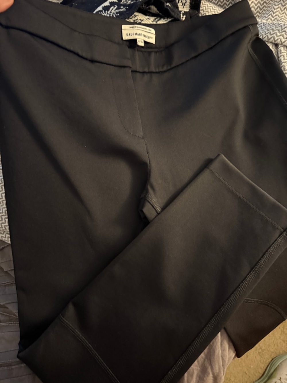 Kaufman Franco Scuba Black Stretch Pants